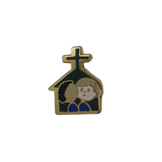 信仰 ピンズ 教会 留め具付き