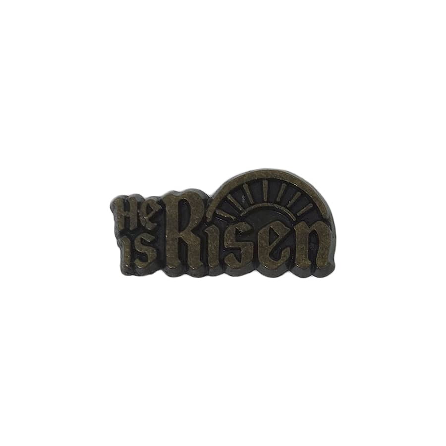 He is Risen ピンズ キリスト 留め具付き
