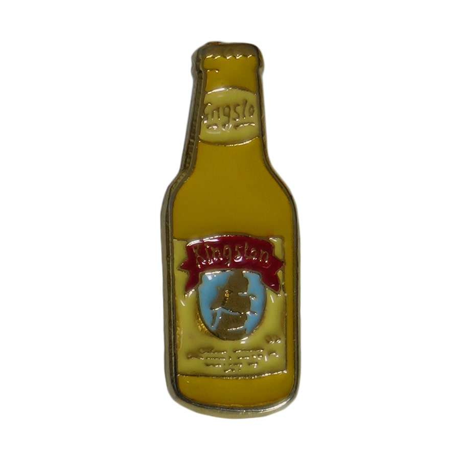 Kingston ピンズ お酒 ビール 瓶 ボトル型 留め具付き レトロ