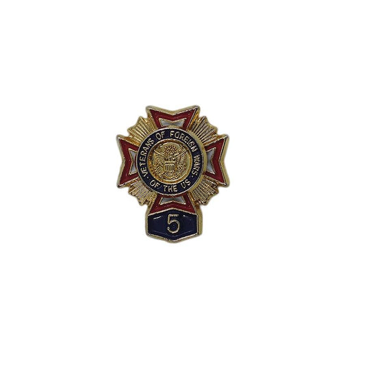 Veterans of Foreign Wars ピンズ 退役軍人 5Years 留め具付き