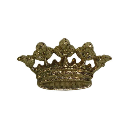 王冠 ピンズ クラウン 花の紋章 金色 留め具付き