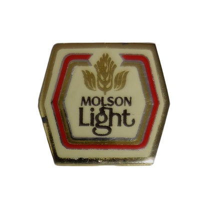 ピンズ ビール Molson Light お酒 ロゴ 留め具付き レトロ