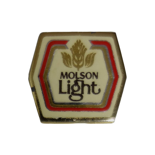 ピンズ ビール Molson Light お酒 ロゴ 留め具付き レトロ