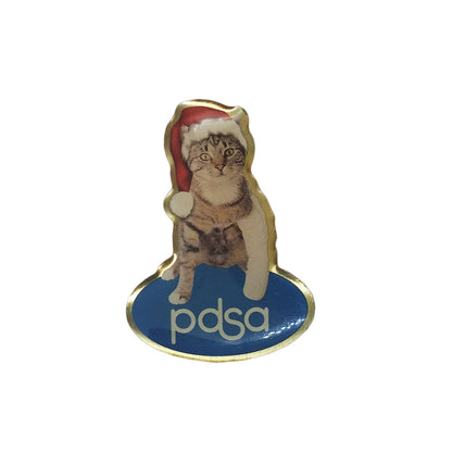 PDSA 獣医慈善団体 クリスマス チャリティー ピンズ 猫