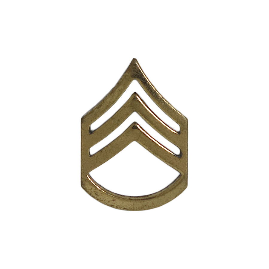 米軍 階級章 二等軍曹 ピンズ インシグニア 留め具付き
