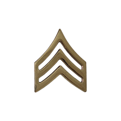 米軍 階級章 三等軍曹 ピンズ インシグニア 留め具付き