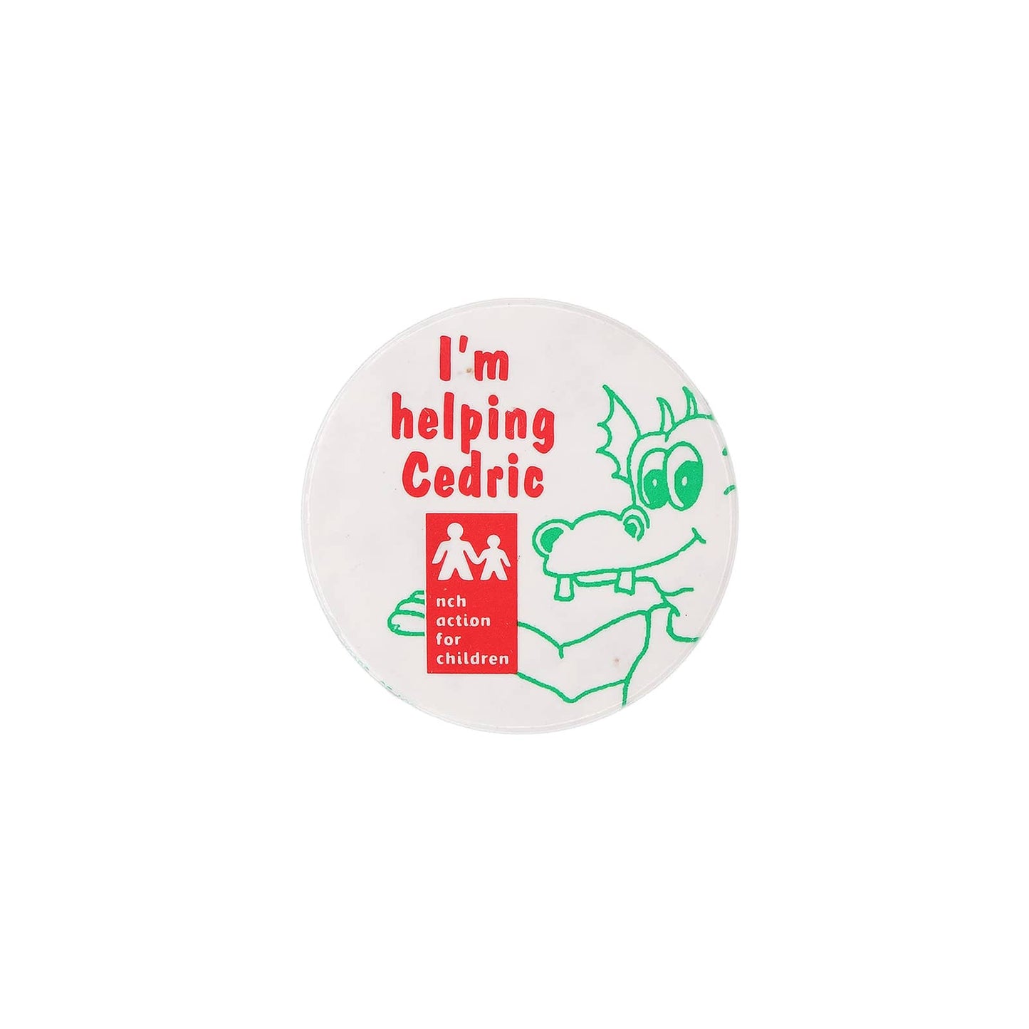 NCH Action for Children 缶バッジ I'm helping Cedric