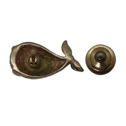 鯨 ピンズ クジラ 留め具付き