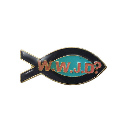 WWJD? イクトゥス ジーザスフィッシュ ピンズ キリスト教