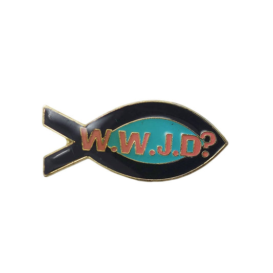 WWJD? イクトゥス ジーザスフィッシュ ピンズ キリスト教