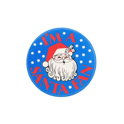 I'M A SANTA FAN サンタクロース 缶バッジ バッチ クリスマス