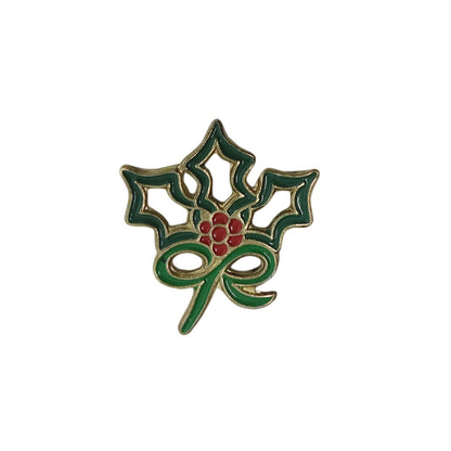 Macmillan Cancer Support クリスマス チャリティー ピンズ ヒイラギ