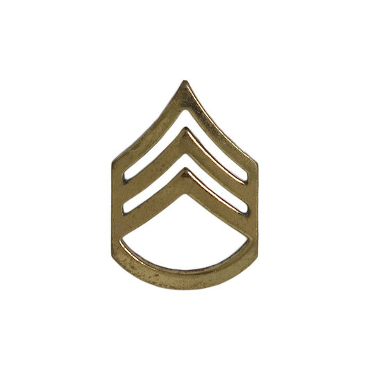米軍 階級章 二等軍曹 ピンズ インシグニア 留め具付き