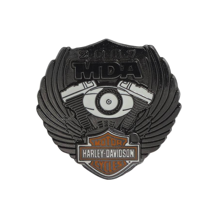HARLEY-DAVIDSON ピンズ 2007 MDA ハーレーダビッドソン 留め具付き
