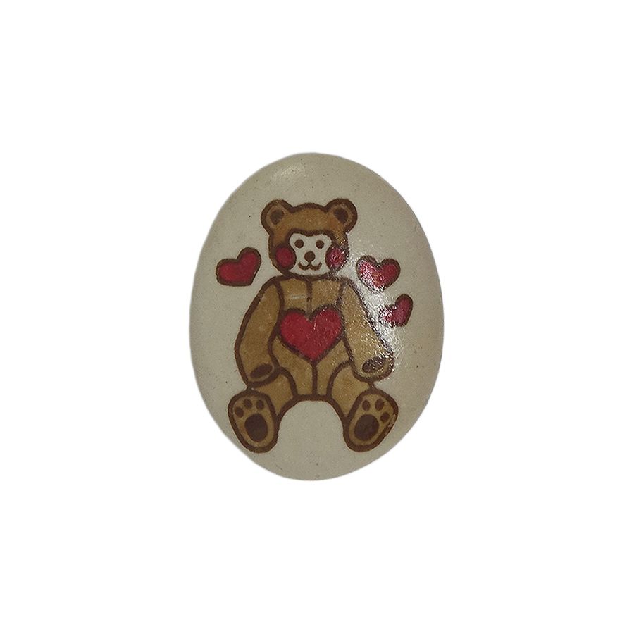 テディベア ピンズ クマ ぬいぐるみ ハート 留め具付き