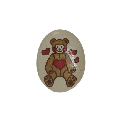 テディベア ピンズ クマ ぬいぐるみ ハート 留め具付き