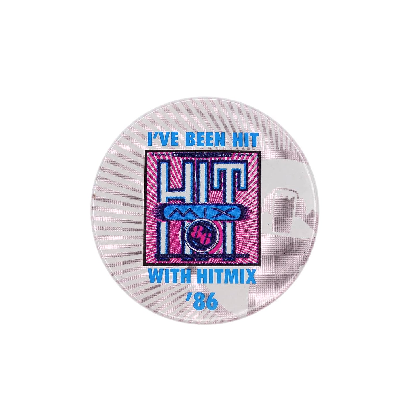 I'VE BEEN HIT WITH HITMIX '86 缶バッジ バッチ 音楽アルバム