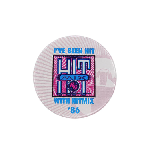I'VE BEEN HIT WITH HITMIX '86 缶バッジ バッチ 音楽アルバム