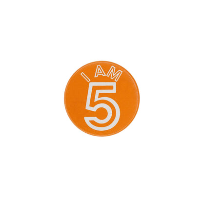 I AM 5 缶バッジ バッチ 5歳 誕生日