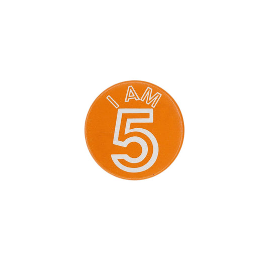 I AM 5 缶バッジ バッチ 5歳 誕生日