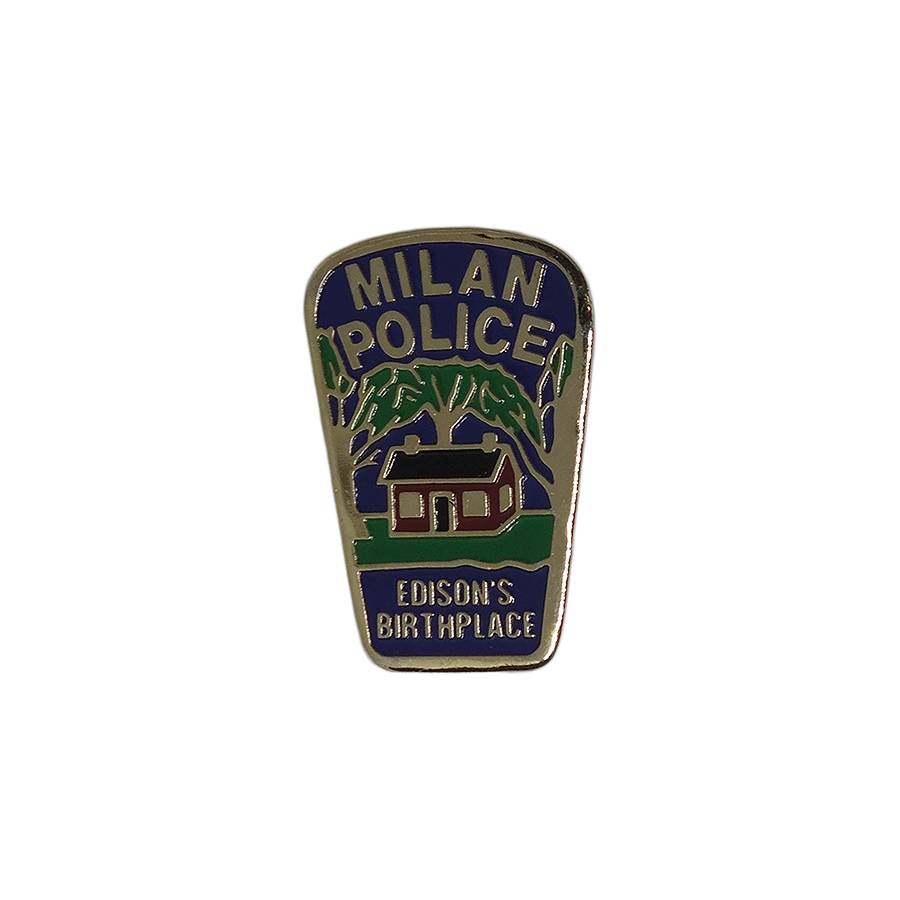MILAN POLICE ピンズ EDISON'S BIRTHPLACE 留め具付き 警察ポリス