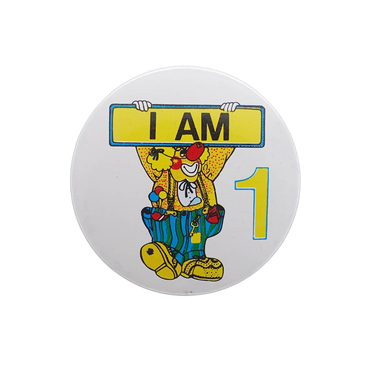 I AM 1 ピエロ 缶バッジ バッチ 1歳 誕生日