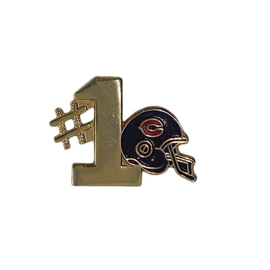 NFL シカゴ・ベアーズ #1 ピンズ Chicago Bears アメフト ヘルメット 留め具付き