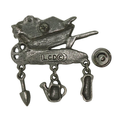 ガーデニング道具 ピンズ ピューター L.C.D. 留め具付き