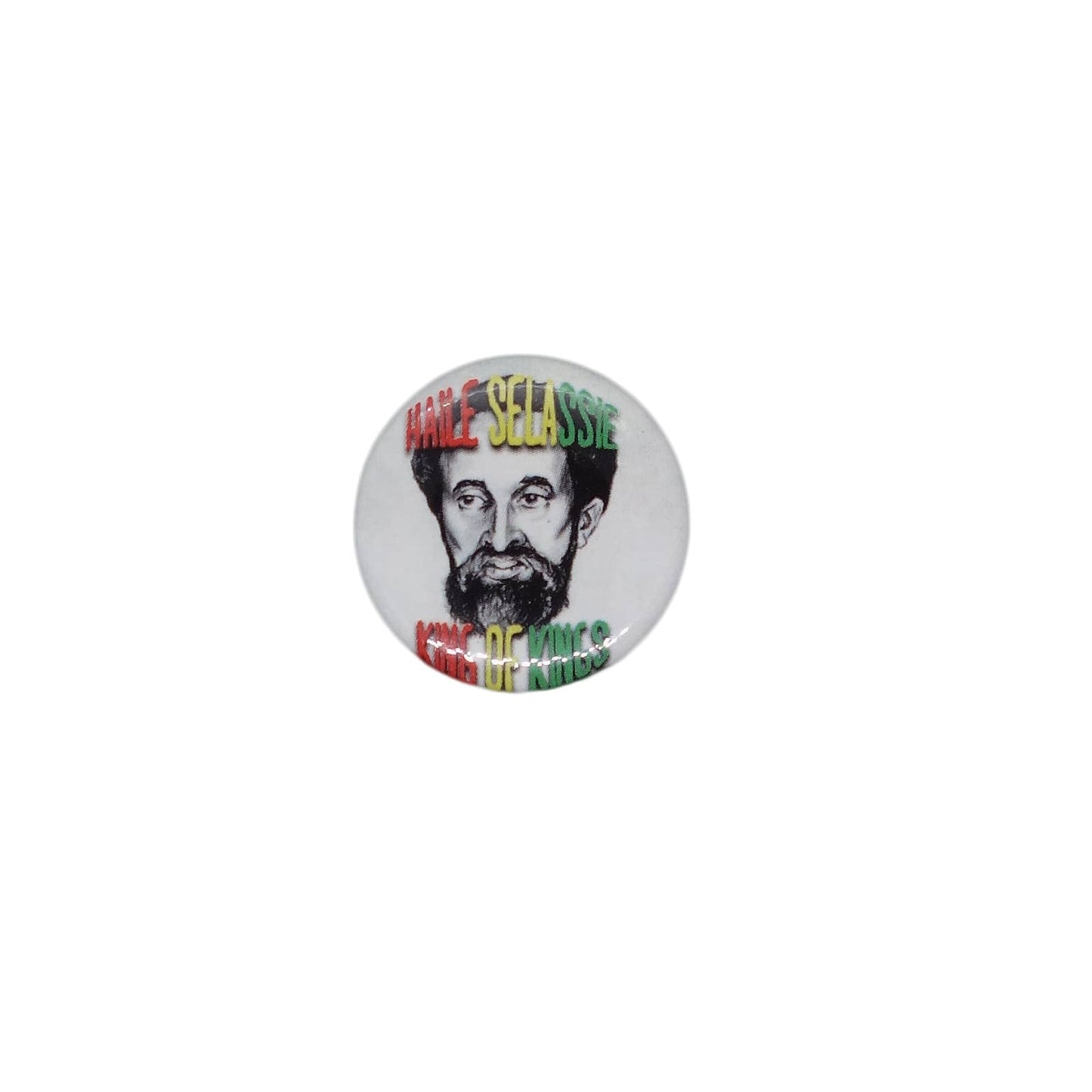 エチオピア帝国最後の皇帝 HAILE SELASSIE ハイレ・セラシエ 缶バッジ バッチ