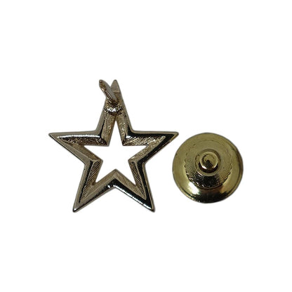 スター ピンズ 星 金色 留め具付き