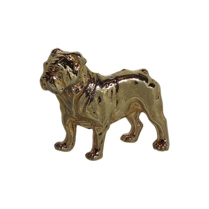 ブルドッグ ピンズ 犬 金色 動物 留め具付き