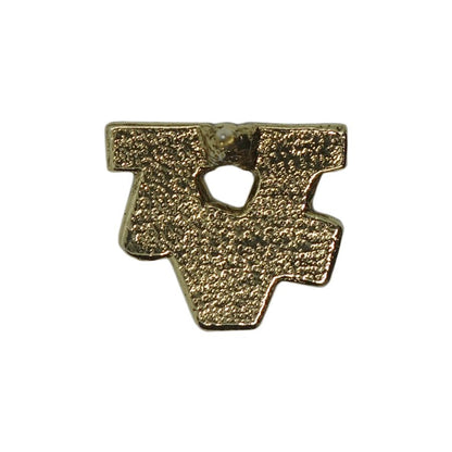 VOLUNTEER 金色 ピンズ ボランティア 留め具付き ピンバッチ