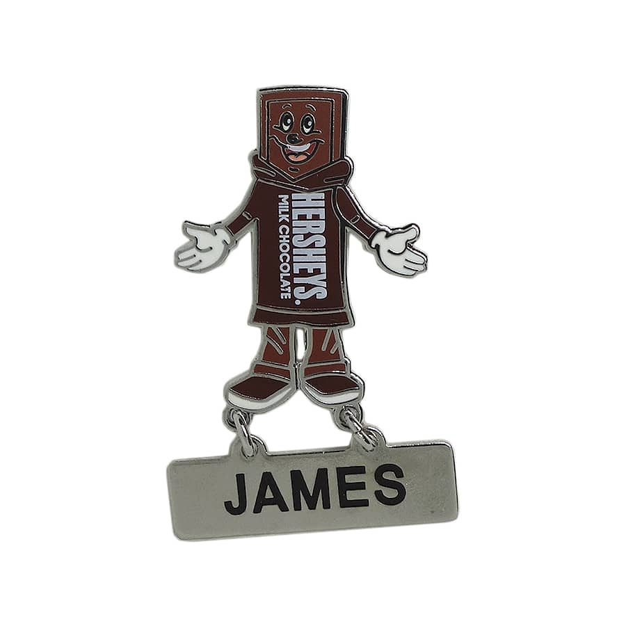 HERSHEY'S ミルクチョコレート ピンズ JAMES ハーシーズ 留め具付き