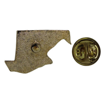 MARYLAND 地図型 ピンズ 金色 メリーランド州 留め具付き