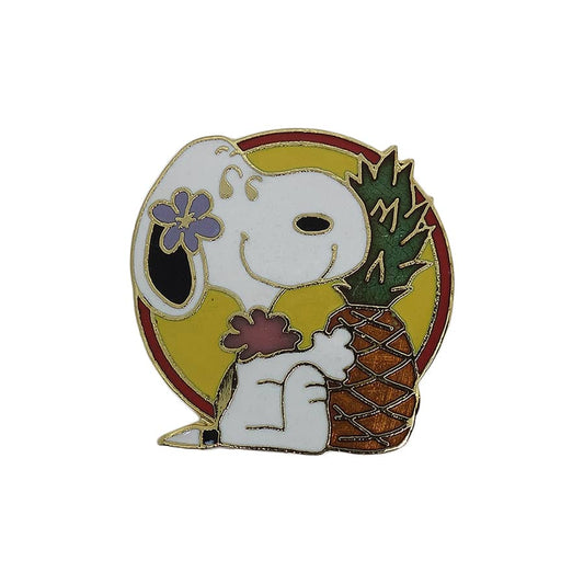 スヌーピーとパイナップル ブローチ キャラクター