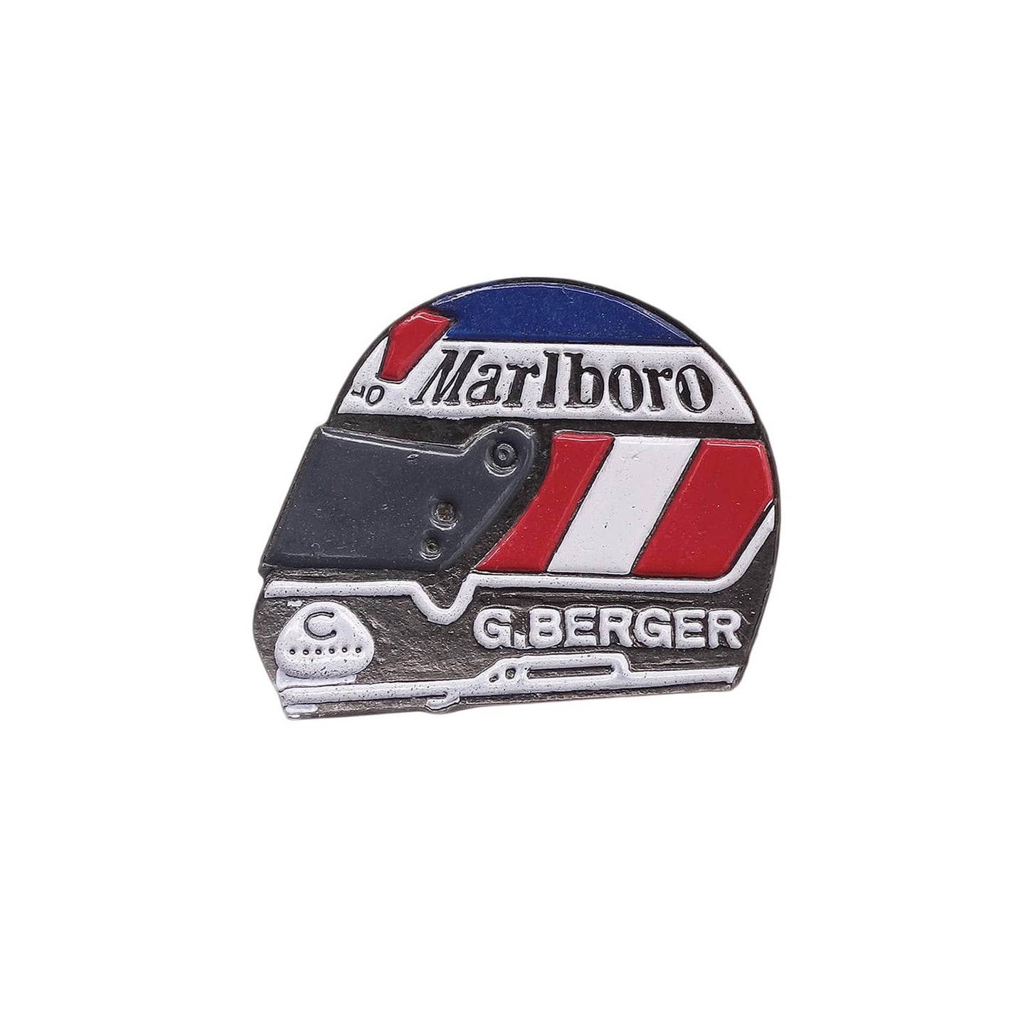 F1 ドライバー G.BERGER ゲルハルト・ベルガー ヘルメット ピンズ Marlboro