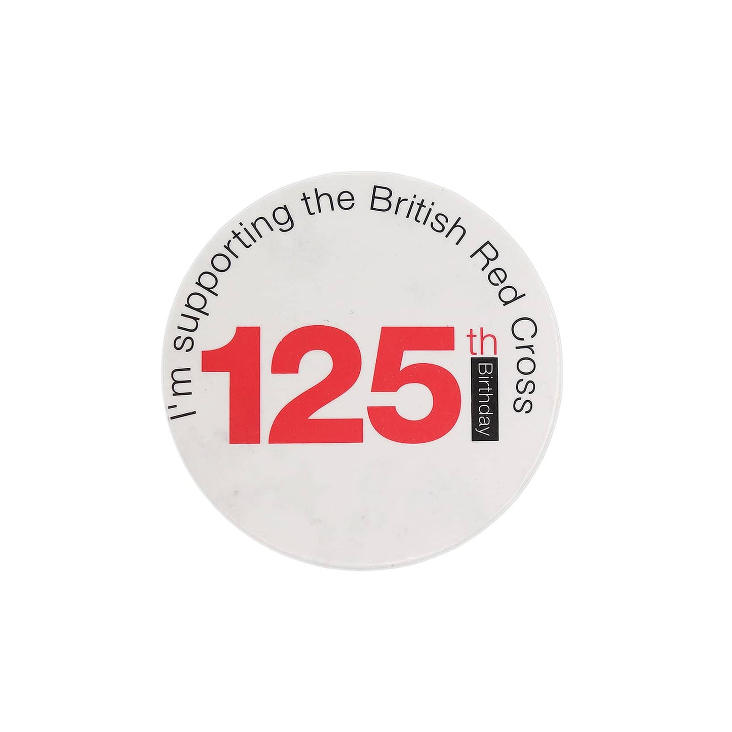 British Red Cross 英国赤十字社 125周年 缶バッジ バッチ