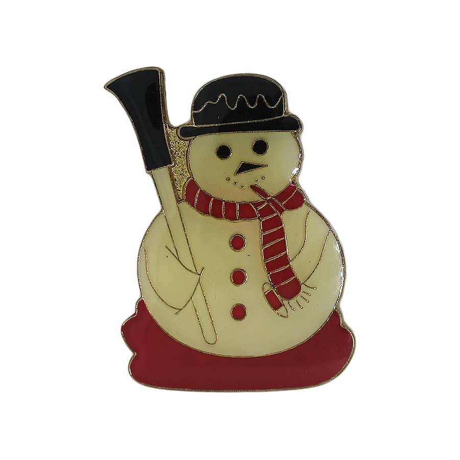 雪だるま ピンズ スノーマン 留め具付き