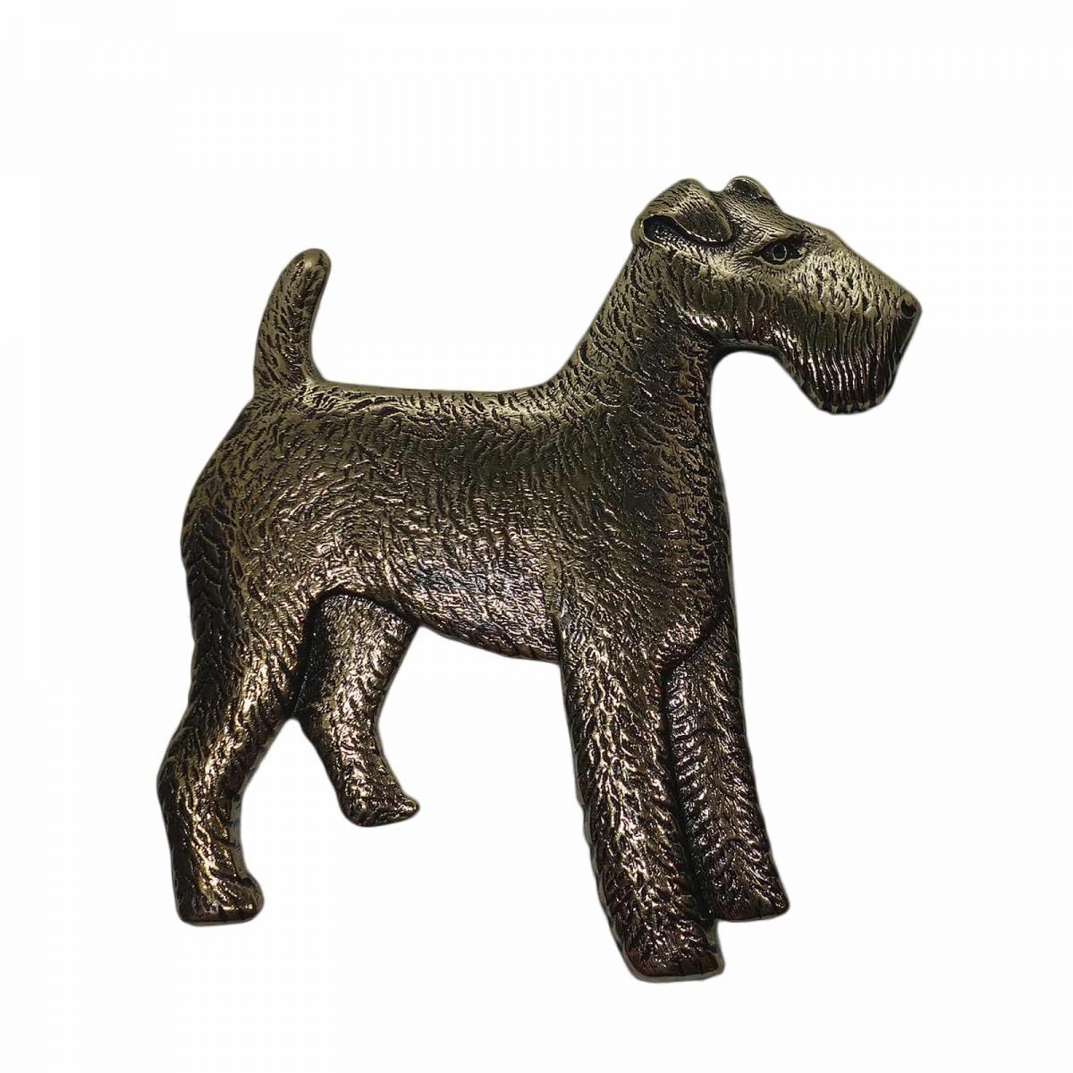 エアデール・テリア 犬 ピンズ 動物 留め具付き