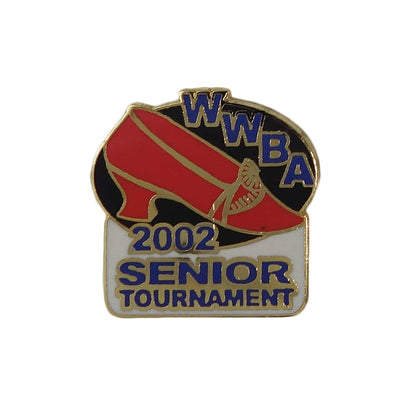 WWBA ボウリング ピンズ 2002 SENIOR TOURNAMENT 留め具付き
