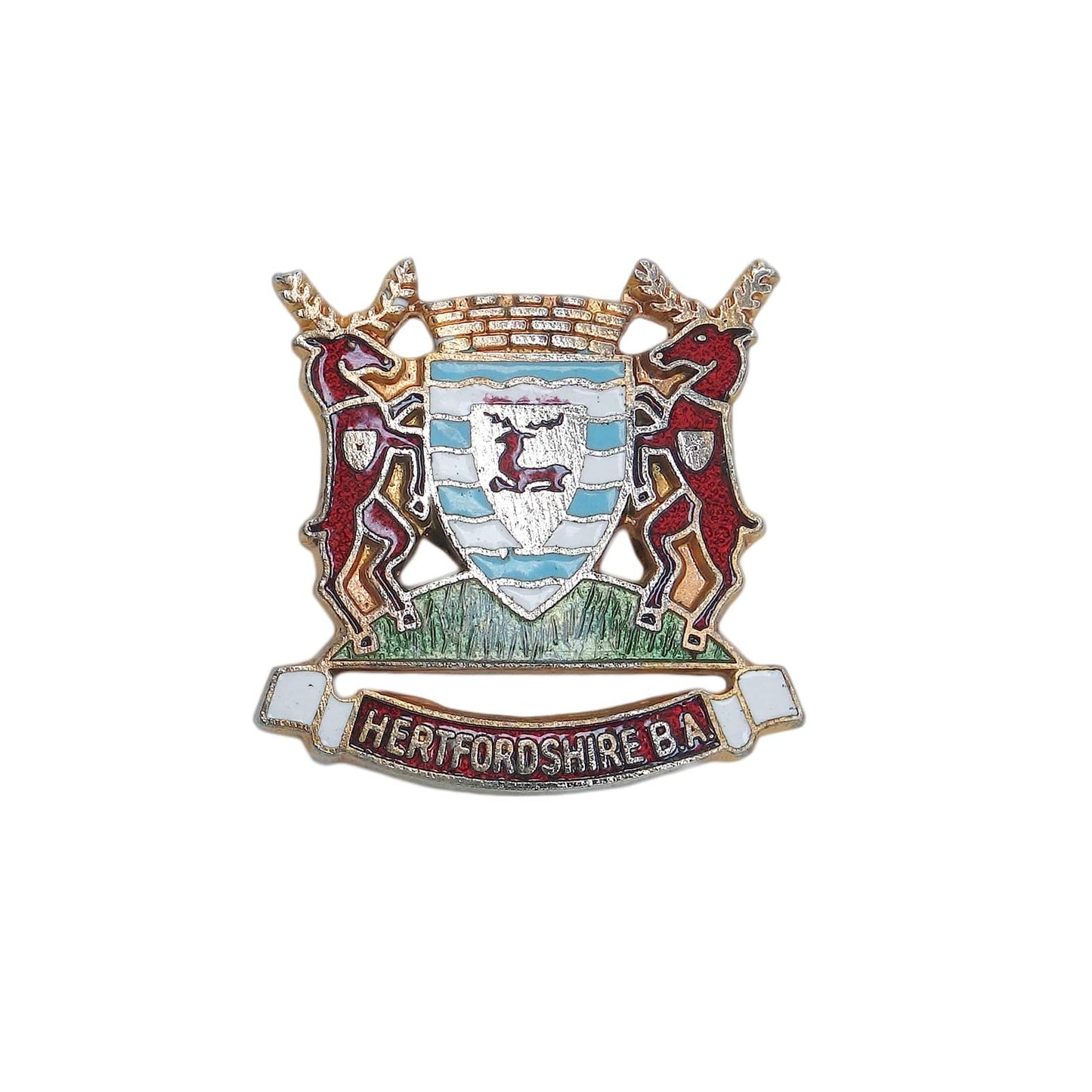 Hertfordshire B.A. ボウリング協会 ピンバッジ ブローチ 英国 ローンボウルズ