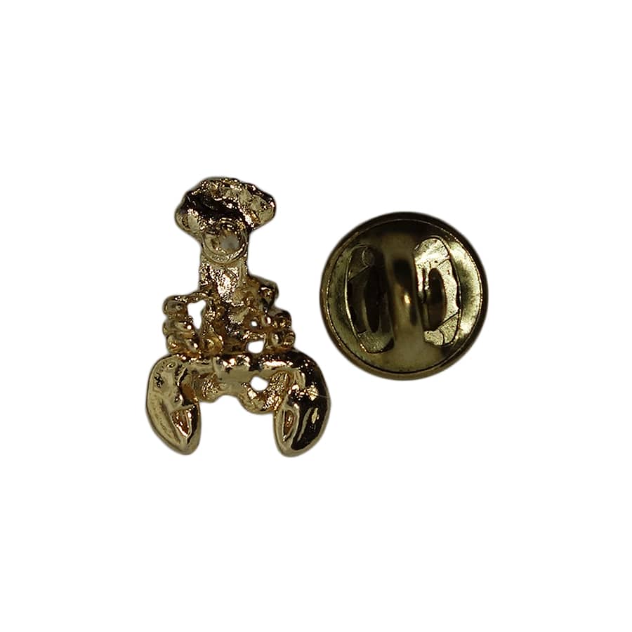 ロブスター ピンズ 金色 留め具付き