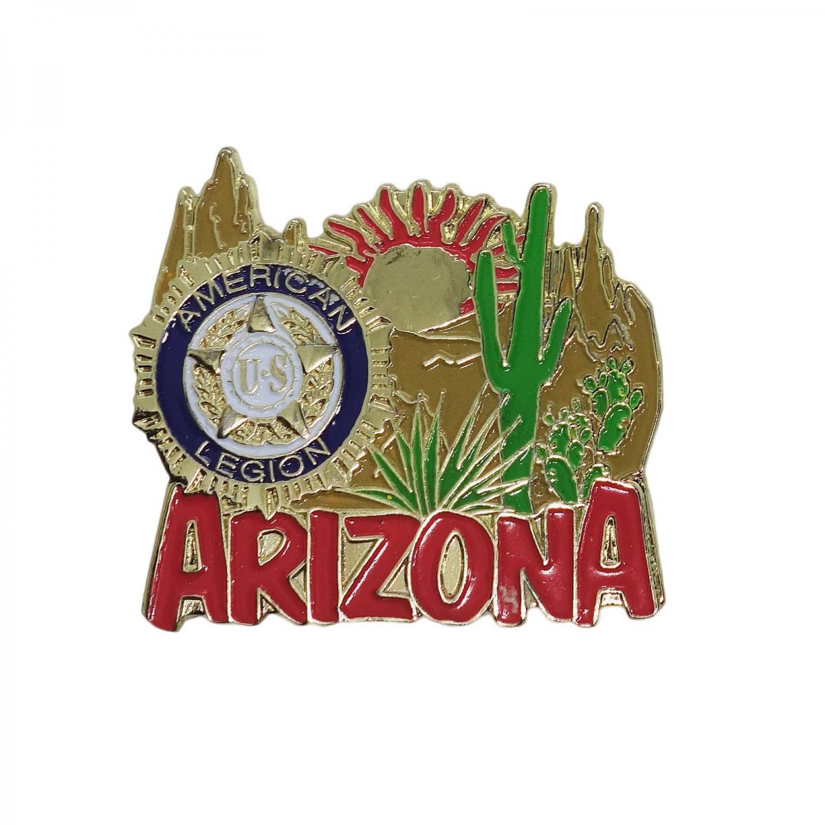 AMERICAN LEGION ピンズ ARIZONA アリゾナ州 留め具付き