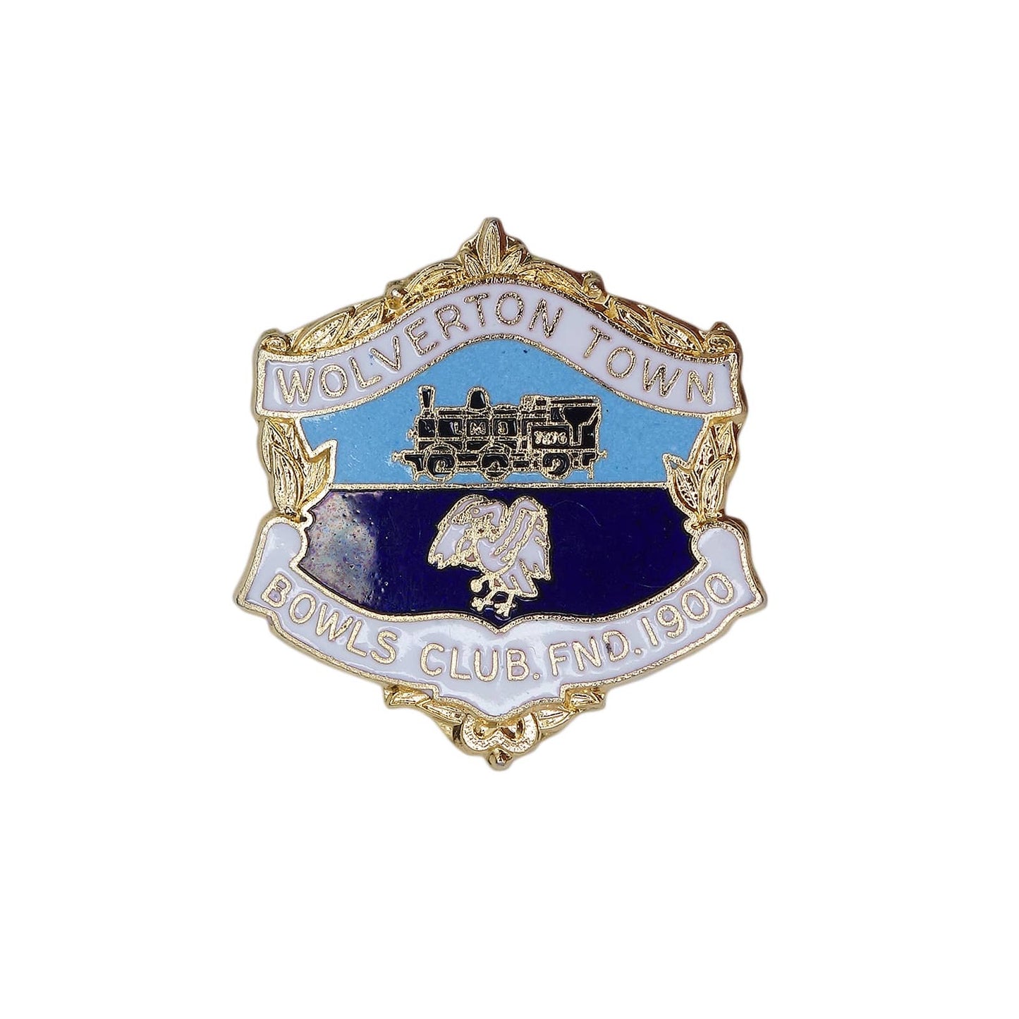 WOLVERTON TOWN BOWLS CLUB ピンバッジ ブローチ 英国 ローンボウルズクラブ