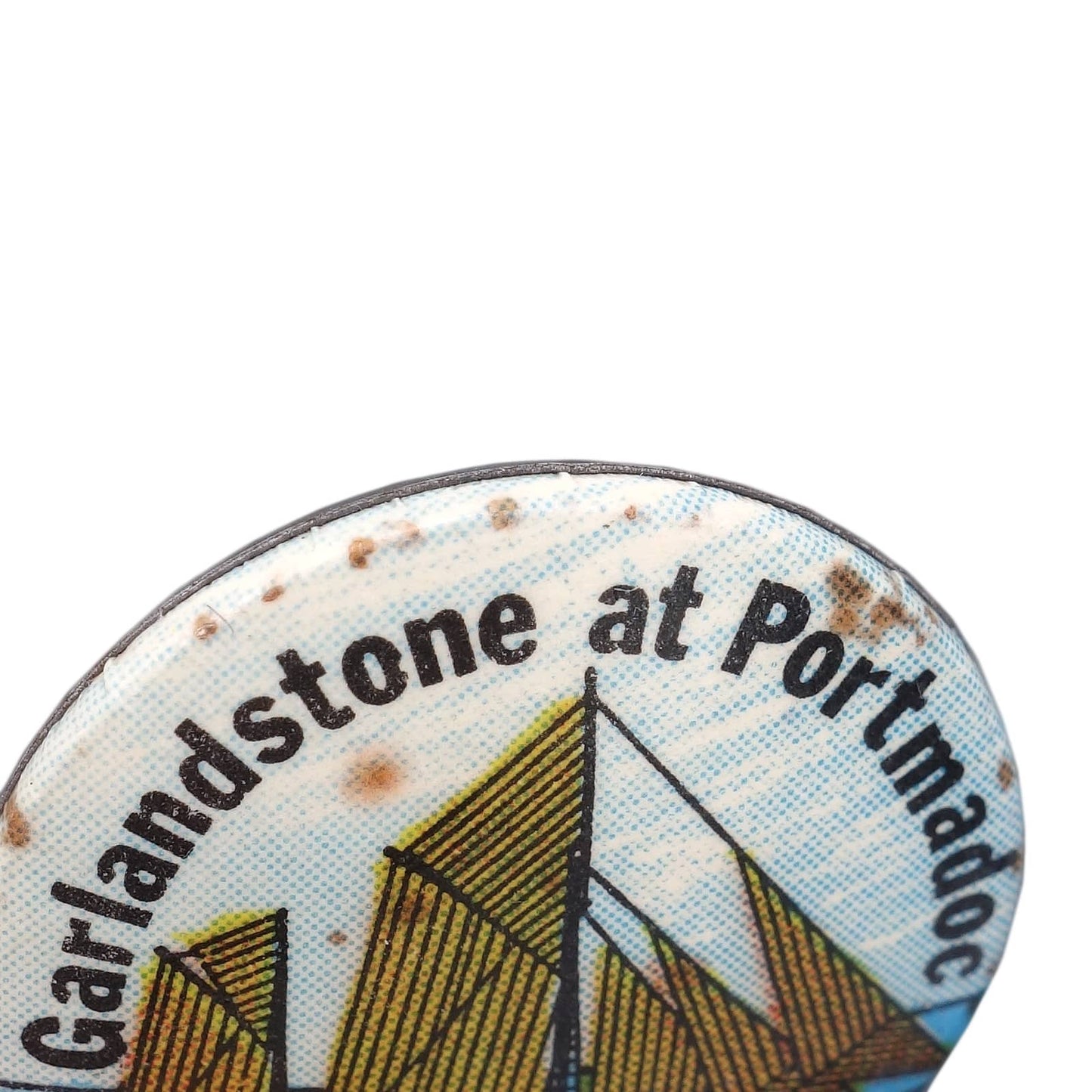 Garlandstone at Portmadoc 缶バッジ バッチ 帆船
