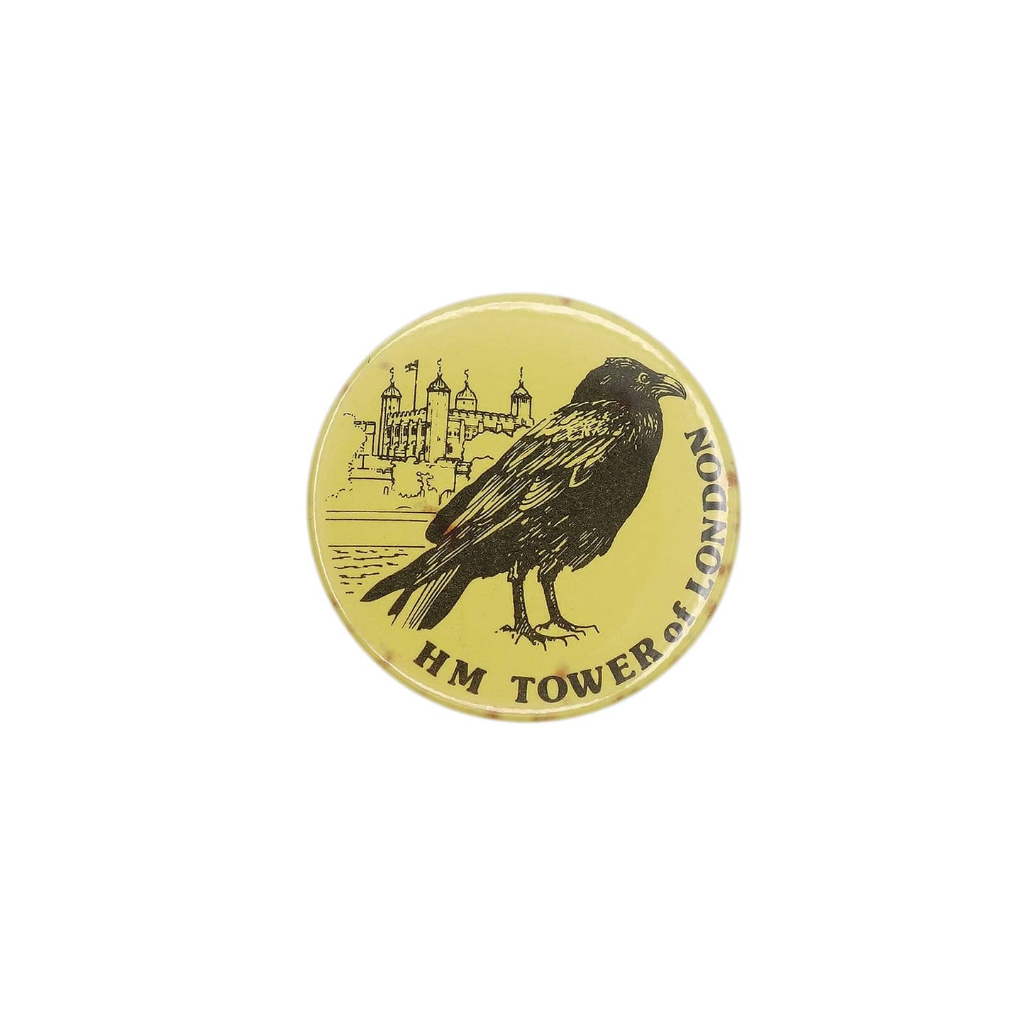 HM TOWER of LONDON ロンドン塔のカラス 缶バッジ バッチ