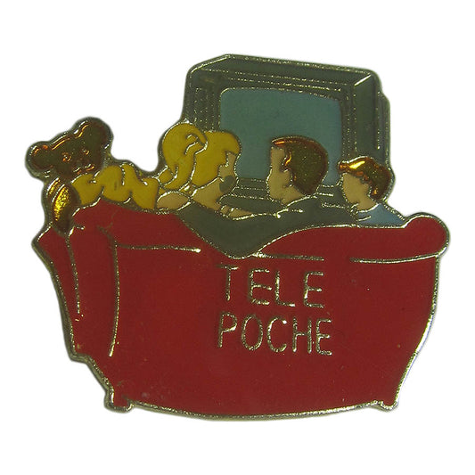 ピンズ TV番組　雑誌 TELE POCHE 留め具付き レトロ