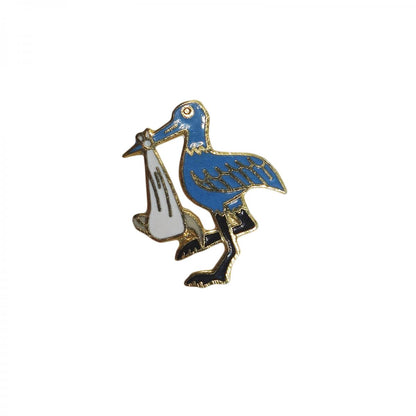 コウノトリ ピンズ 留め具付き