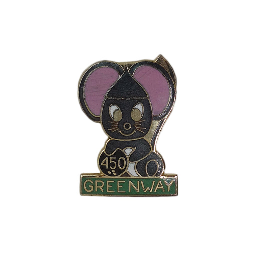 GREENWAY ネズミ ボウリング ピンバッジ レトロ