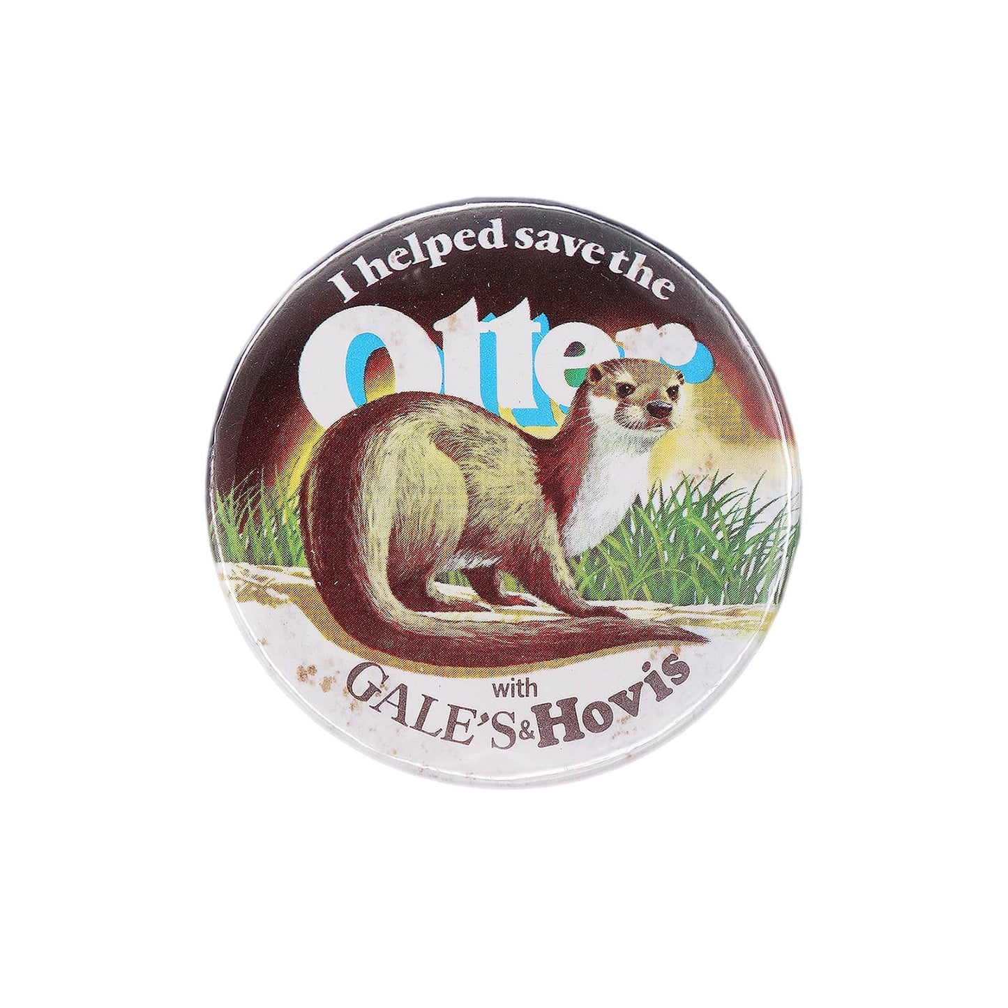 I Helped Save The Otter カワウソ保護キャンペーン 缶バッジ バッチ